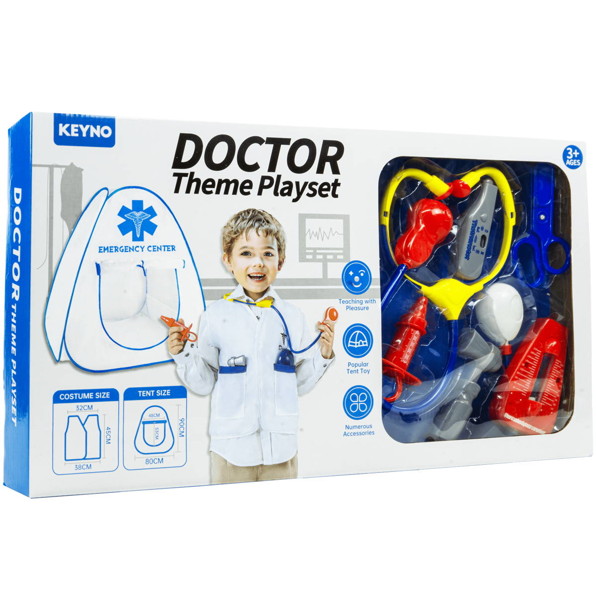 Casa tienda de juegos de doctor con accesorios para aire libre interior